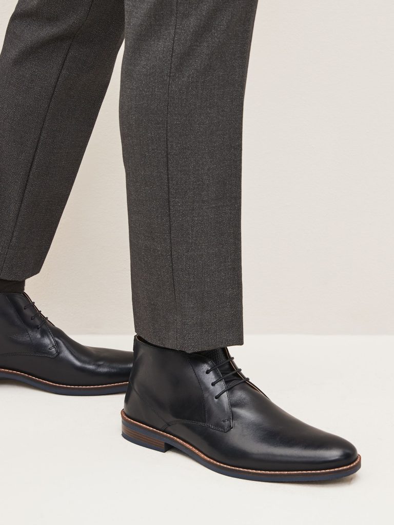 Fortune919| Black Leather Chukka Boots