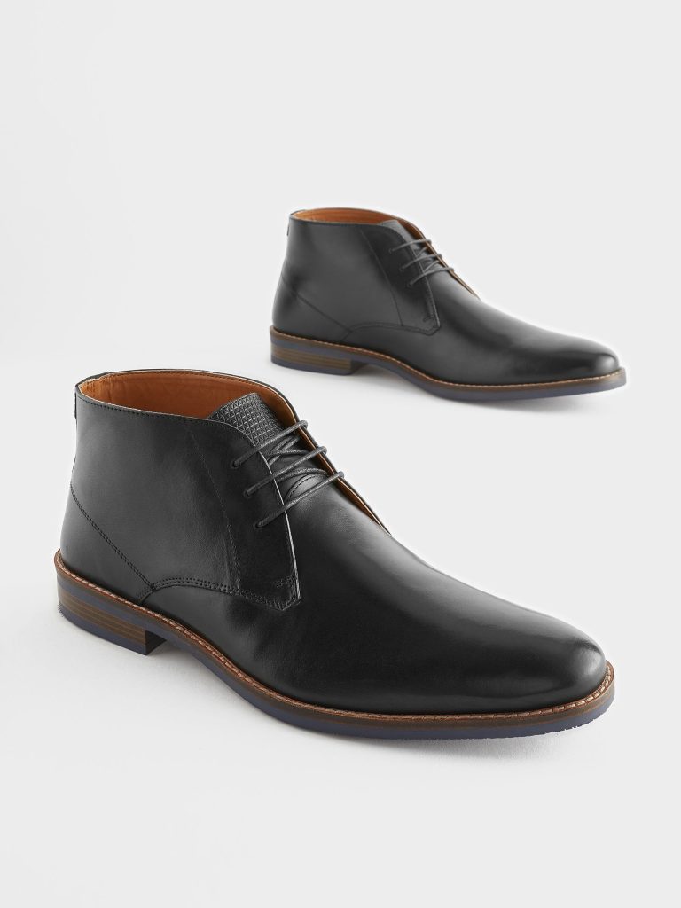 Fortune919| Black Leather Chukka Boots - Image 2
