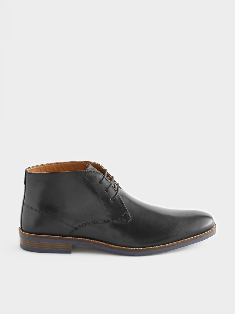 Fortune919| Black Leather Chukka Boots - Image 3