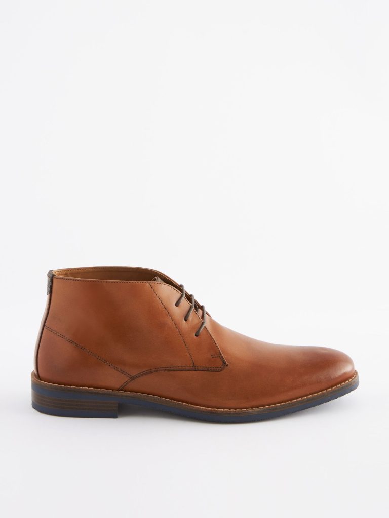 Fortune931| Tan Brown Leather Chukka Boots - Image 3