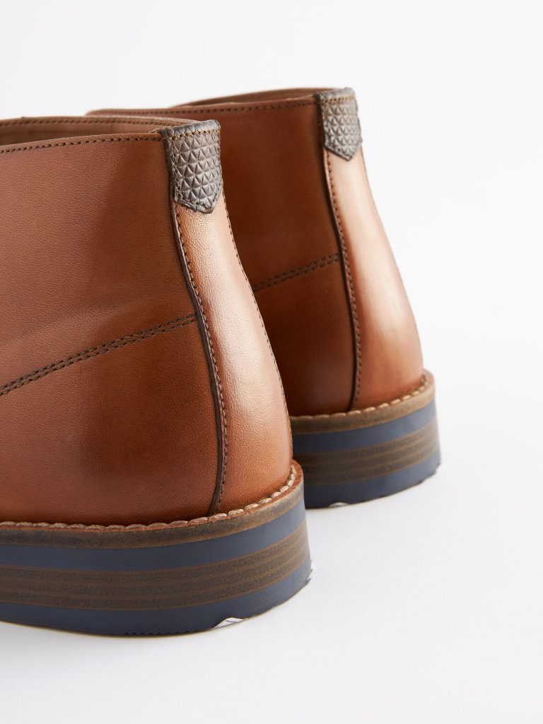 Fortune931| Tan Brown Leather Chukka Boots - Image 4