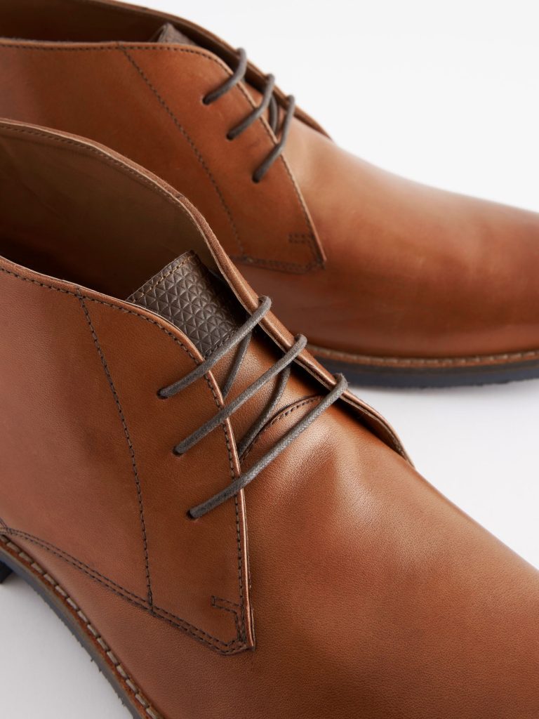 Fortune931| Tan Brown Leather Chukka Boots - Image 5
