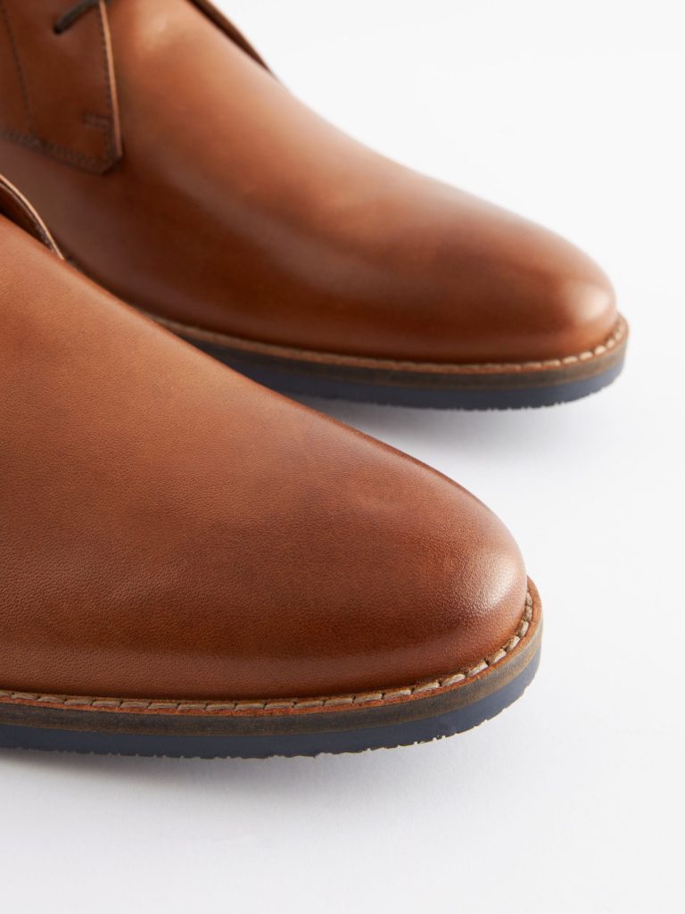 Fortune931| Tan Brown Leather Chukka Boots - Image 6