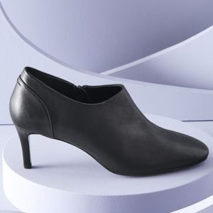 Fortune883| Black Leather  Motionflex Stiletto Town Shoes