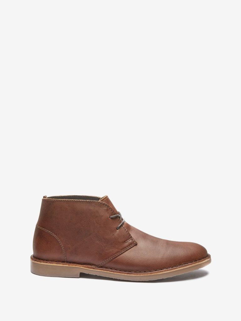 Fortune924| Tan Brown Leather Desert Boots - Image 2