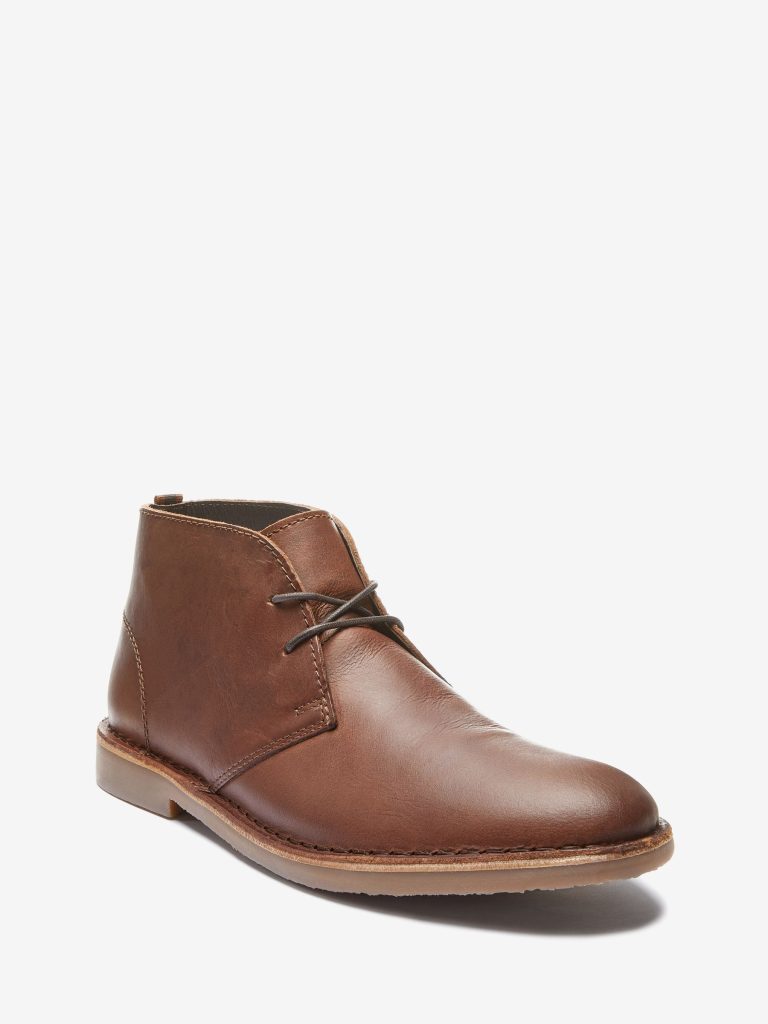 Fortune924| Tan Brown Leather Desert Boots - Image 3