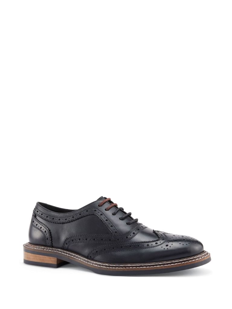 Fortune905| Black Cognac Chunky Brogue Shoes - Image 2