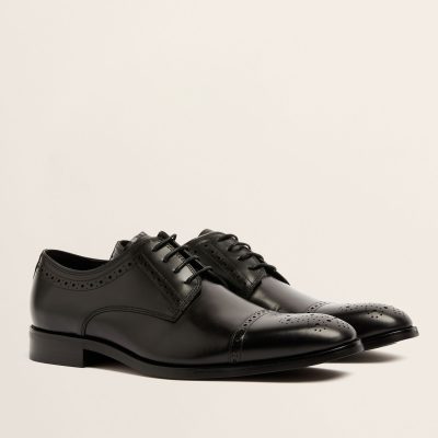 Fortune896| Black Brogue John Lucan Shoes