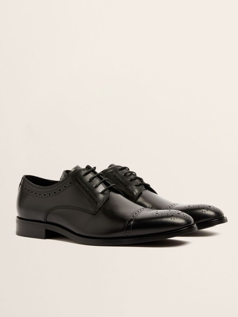 Fortune896| Black Brogue John Lucan Shoes