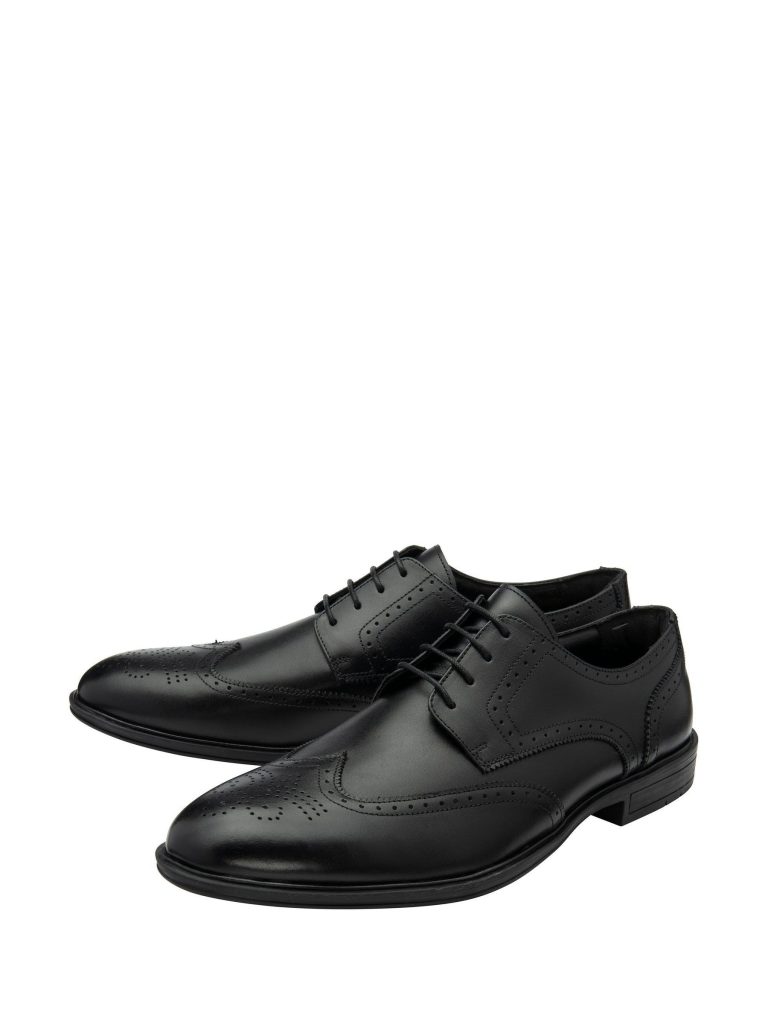 Fortune909| Black Brogues Lace-Up Shoes - Image 2