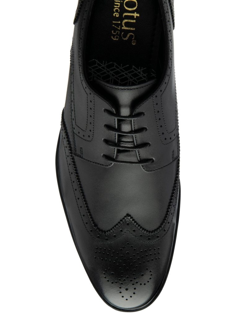 Fortune909| Black Brogues Lace-Up Shoes - Image 4