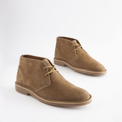 Fortune915| Brown Light Suede Desert Boots