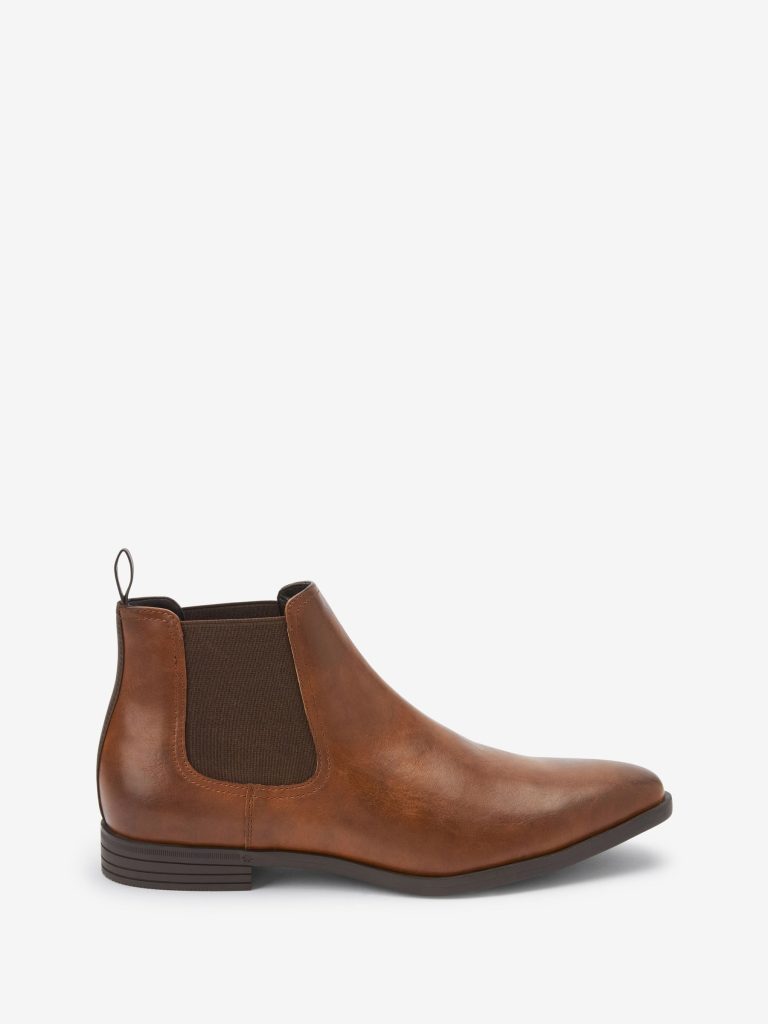 Fortune927| Dark Tan Chelsea Boots