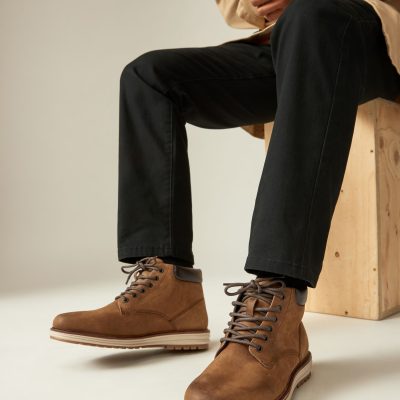Fortune929| Tan/Brown Leather Sports Boots
