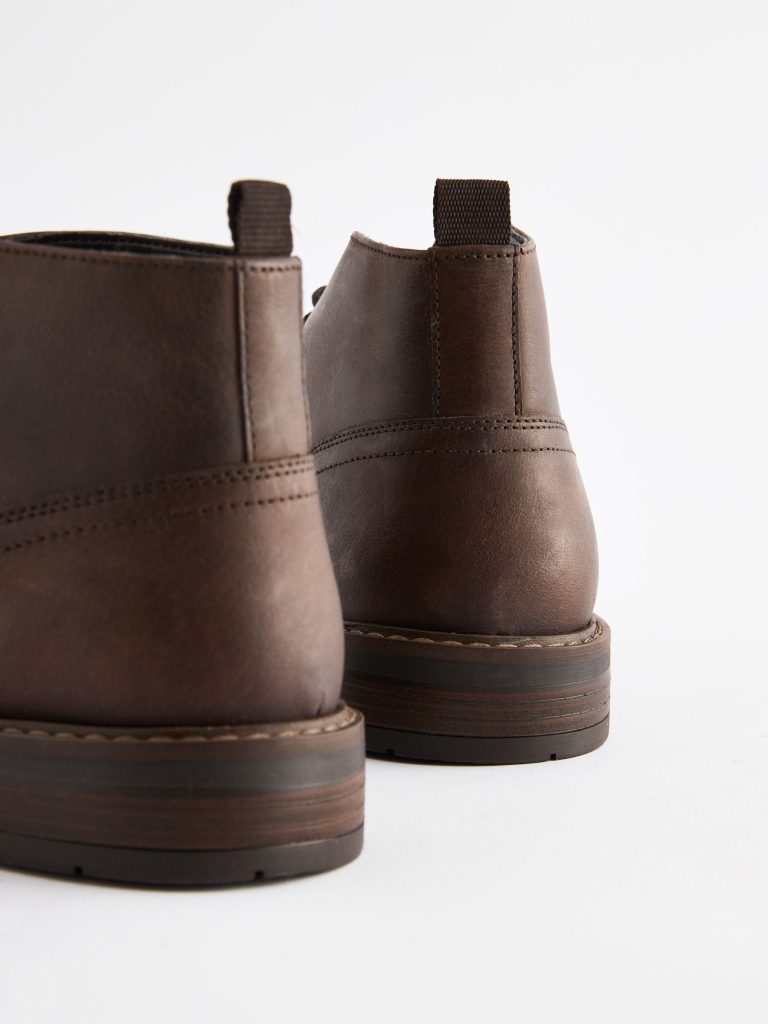 Fortune921| Brown Waxy Leather Chukka Boots - Image 6