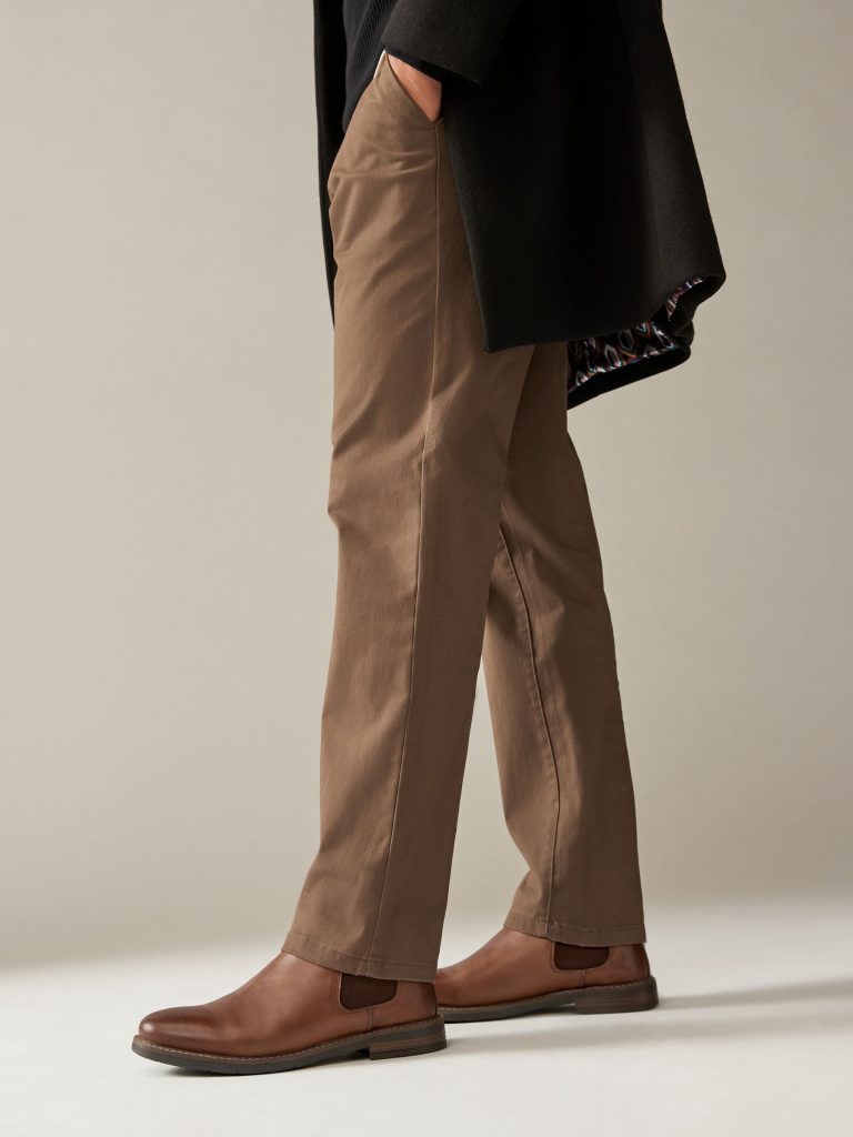 Fortune917| Tan Brown Waxy Leather Chelsea Boots - Image 2