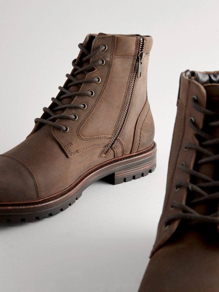 Fortune920| Brown Leather Toe Cap Boots - Image 3